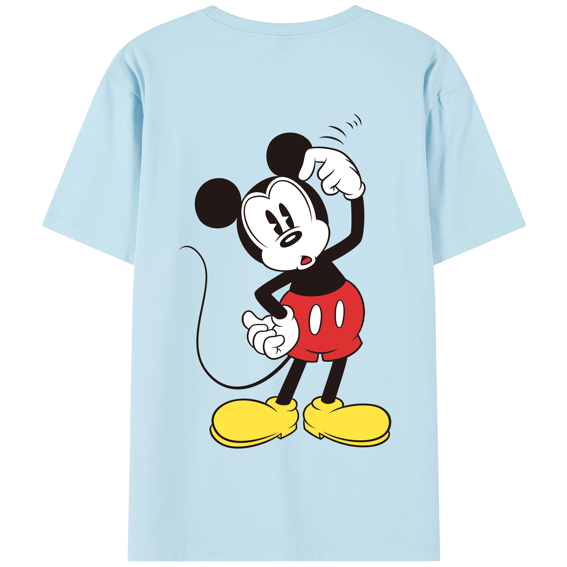 （画像用） ミッキーマウス Mickey Mouse 綿100％半袖Tシャツ（背面プリント）